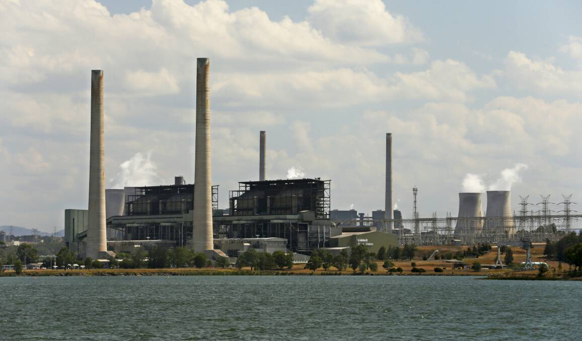 Future: AGL's two Muswellbrook power stations - Liddell in the foreground and Bayswater. Their twin futures are linked. Picture: Simone De Peak.