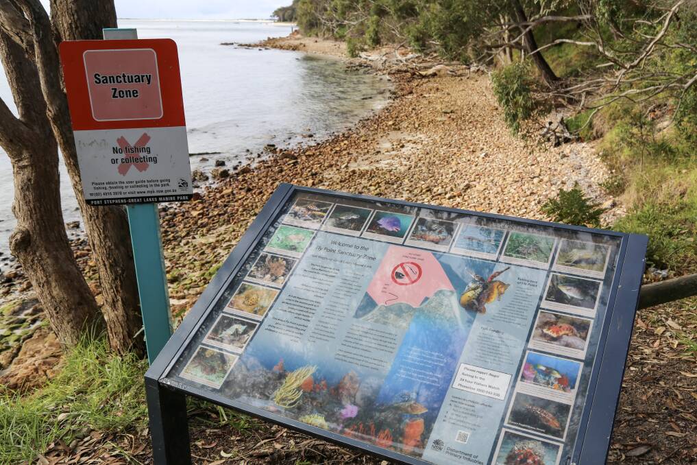 NO GO: NSW DPI issued 26 penalty notices and 22 warnings to people found fishing in the Port Stephens-Great Lakes Marine Park sanctuary zone on January 5 and 6.