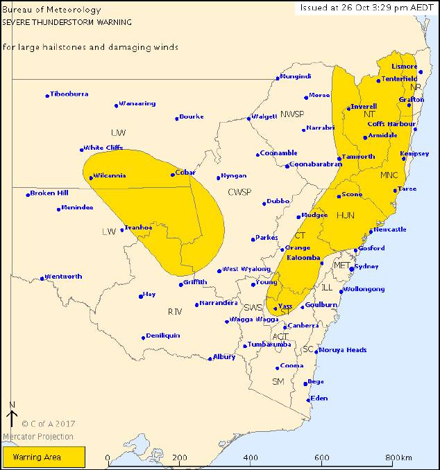 Cessnock and Maitland are expected to bear the brunt of the severe weather heading towards the Hunter. Picture: Bureau of Meteorology
