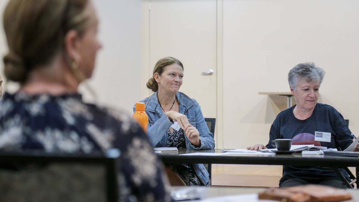 Ann Fletcher, team leader for Port Stephens Family & Neighbourhood Service's Early Intervention and Homelessness Program, at a mental health round table in Raymond Terrace in November 2020.