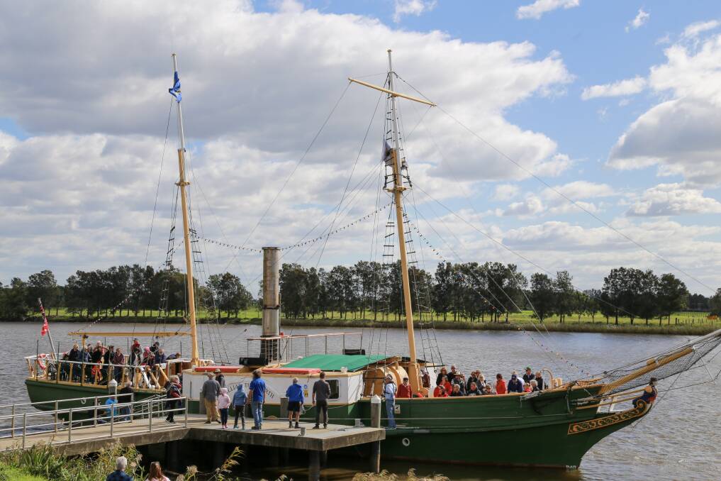 VISIT: The William the Fourth, docked at the Raymond Terrace wharf last year, will once again be part of the King Street heritage festival on May 21.