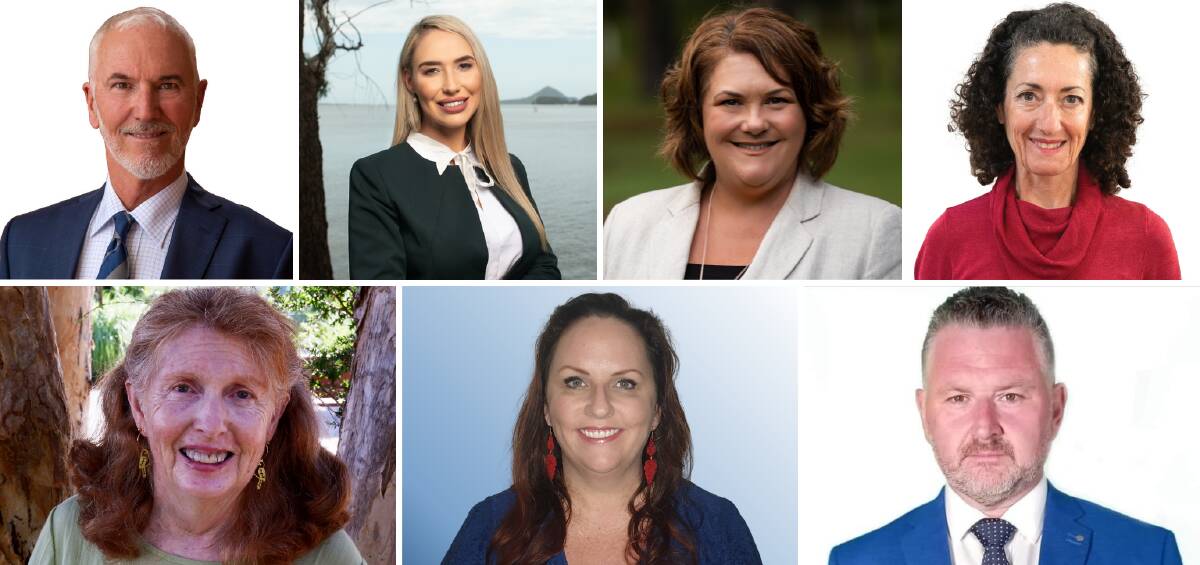 PATERSON CANDIDATES: In ballot order - Neil Turner, Brooke Vitnell, Meryl Swanson, Angela Ketas, Louise Ihlein, Sonia Bailey and Jason Olbourne.