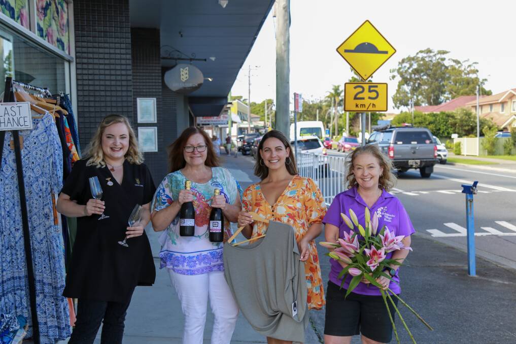 Barley Sugar co-director Arielle Barley, Anthea Andonopolous from Tynan Wines, Lilly Hill manager Tegan Mudryk and Salamander Village Florist owner Wendy Martin.