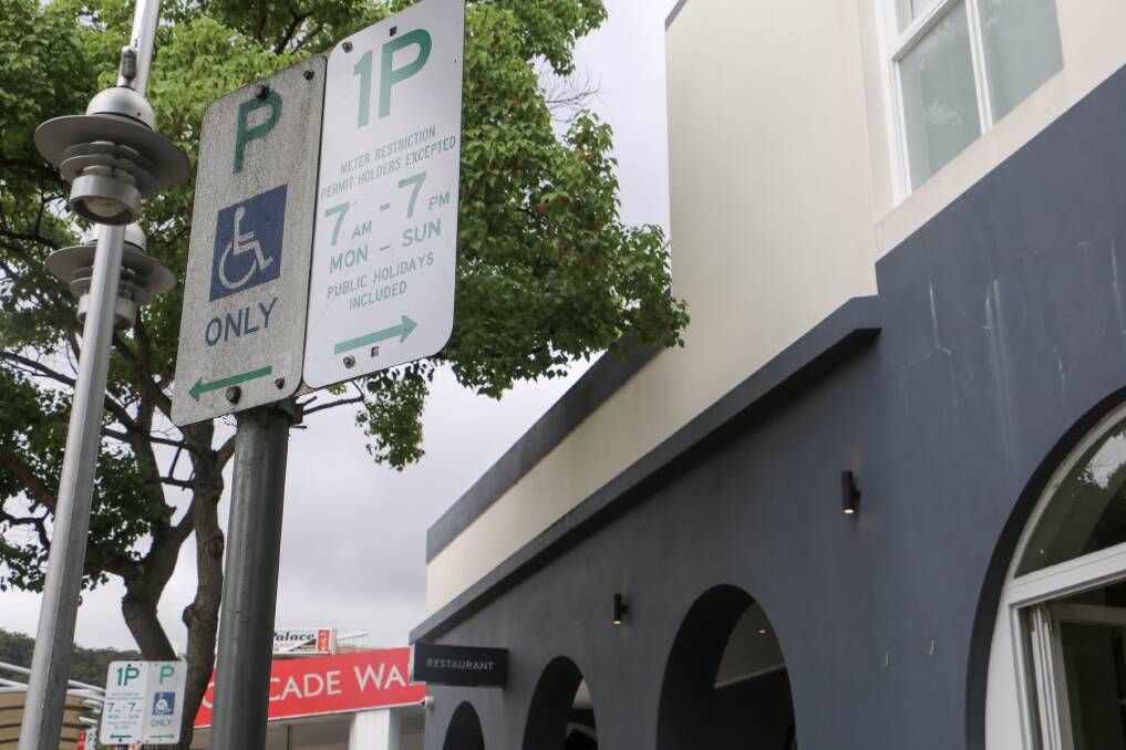 NEW SIGNS: The newly erected restricted parking signs in the Nelson Bay CBD, outside Seabreeze Hotel, which have drawn criticism from some members of the community.