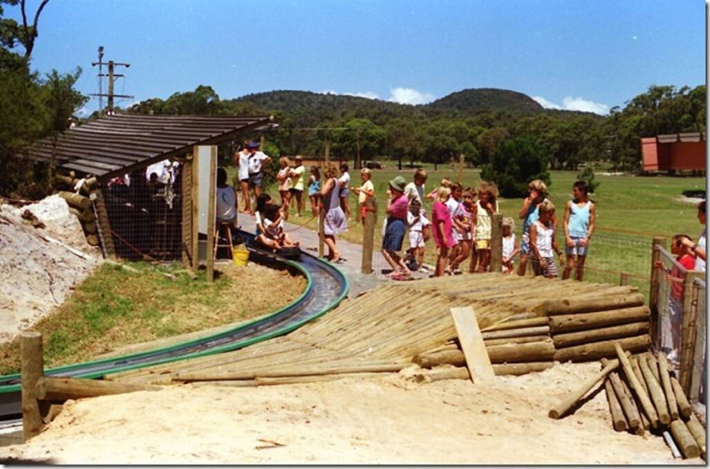 Boxing Day 1987: Visitors on the opening day of the Toboggan Hill Park track 30 years ago.