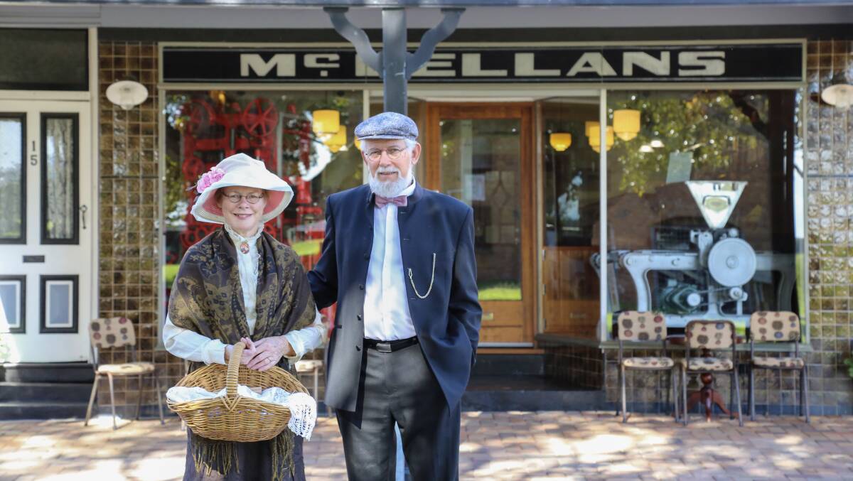 Kaye Newton and Peter Robinson dressed up for the 2018 Step Back into King Street Heritage Festival. 