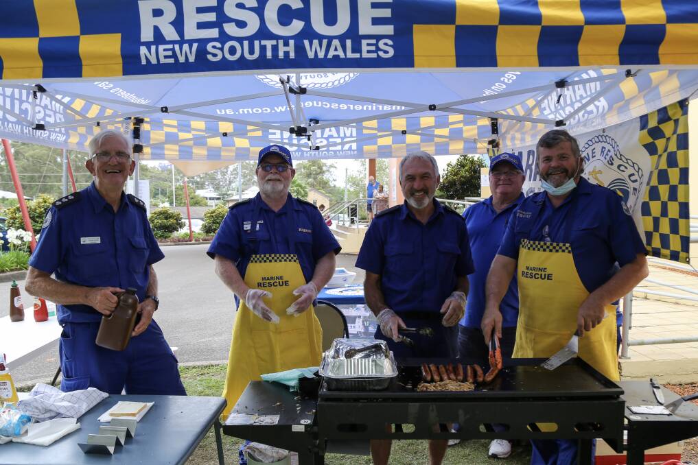 Lemon Tree Passage Marine Rescue members manning an election day barbecue on December 4. The crew will be raising funds at Bunnings in Taylors Beach in January.