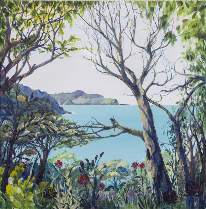 The winner of the AGL Port Stephens Art Competition was Lorna Bennett for her acrylic painting The Lone Watchman which features a lone bird guarding a beautiful Port Stephens landscape of bushland with water views. 