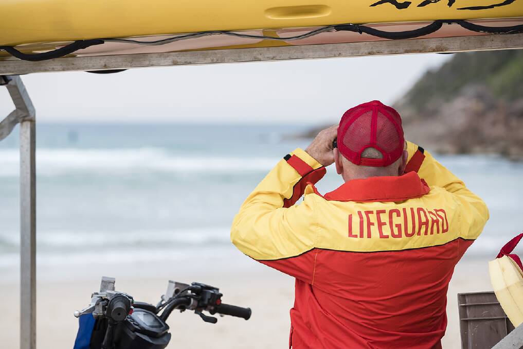 Port Stephens lifeguard supervisor Phil Rock at One Mile Beach. Picture: Supplied