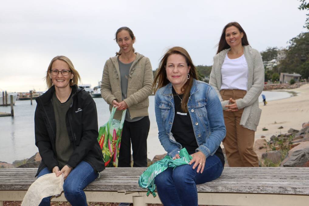 INSPIRATIONAL: Plastic Free Port Stephens members (from left): Alicia Cameron, Jenny Weingott, Joanna Atherfold Finn and Jodi Frizzel.