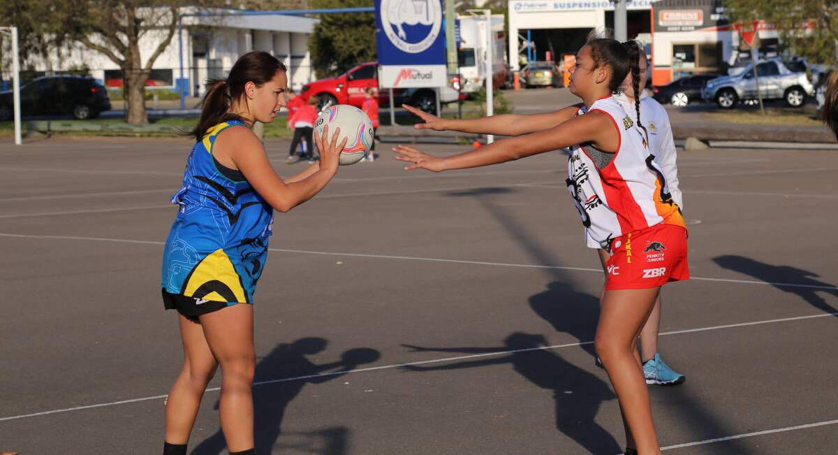 Awakabal (red) defeated Biripi in the 2018 Nations of Origin netball tournament final in Raymond Terrace on Monday. Picture: Ellie-Marie Watts