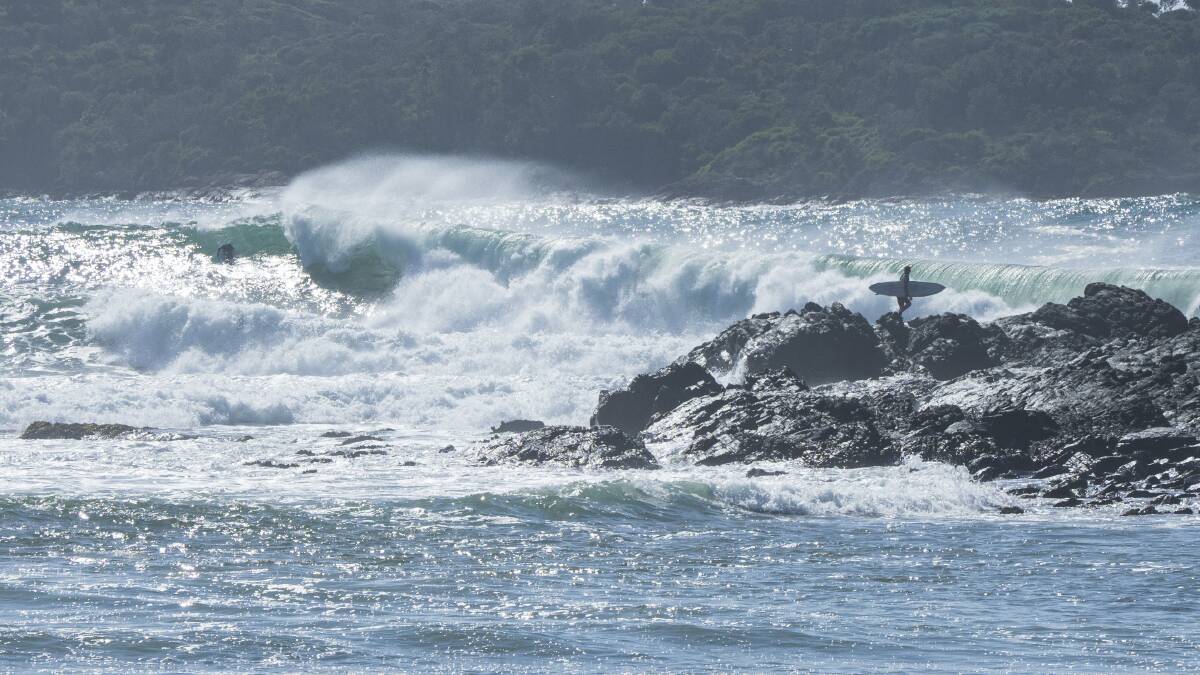 Pumping surf at Fingal Bay on Sunday, March 7. Pictures: John Wilson