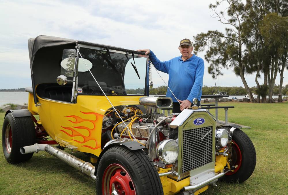 Tilligerry Auto Club member Alan Ford with his 1923 Ford T Bucket. Picture: Ellie-Marie Watts