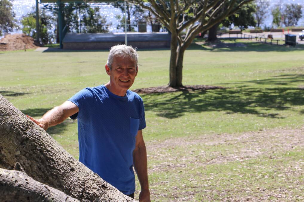 Tomaree Museum Association president Ian Farnsworth in Neil Carroll Park at Nelson Bay's Fly Point.