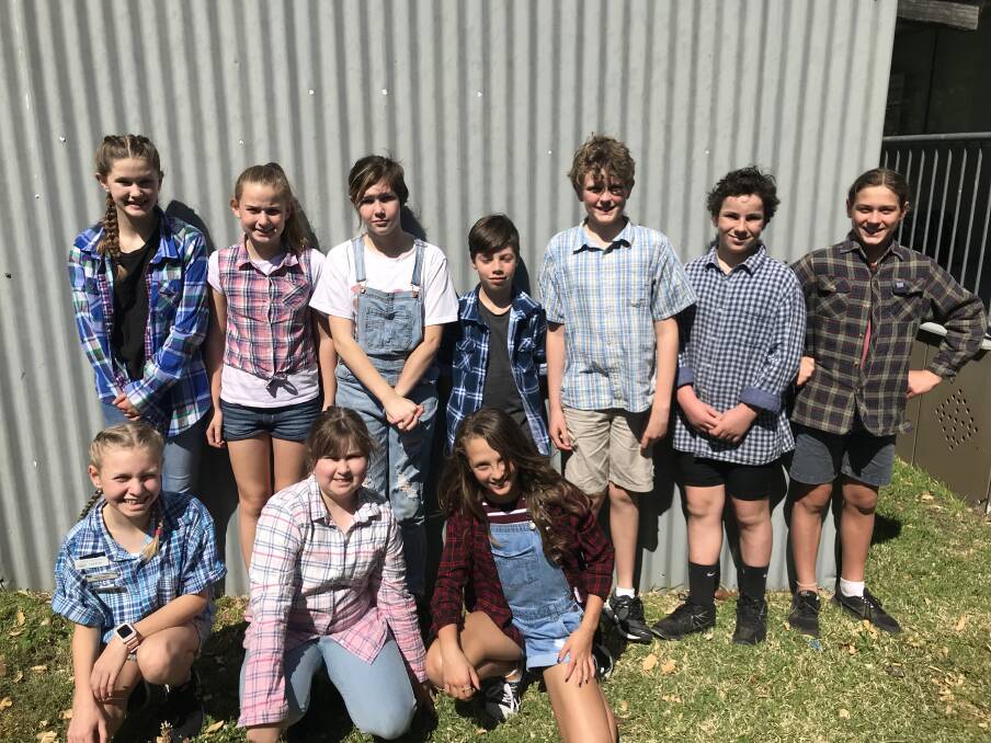 Tomaree Public School students dressed like a farmer for a day on September 28 and raised $510 for drought relief.