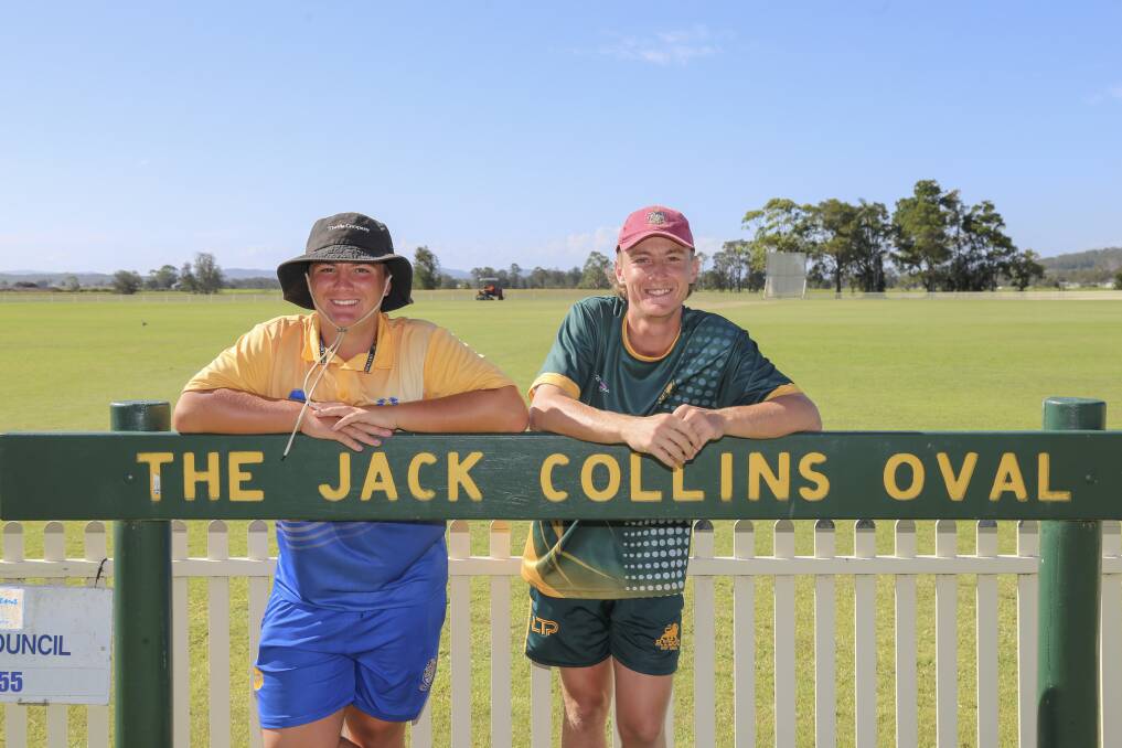 TEAM: Jaxon Brooks with older brother Brayden Brooks, pictured at King Park in January, play first grade for Raymond Terrace.