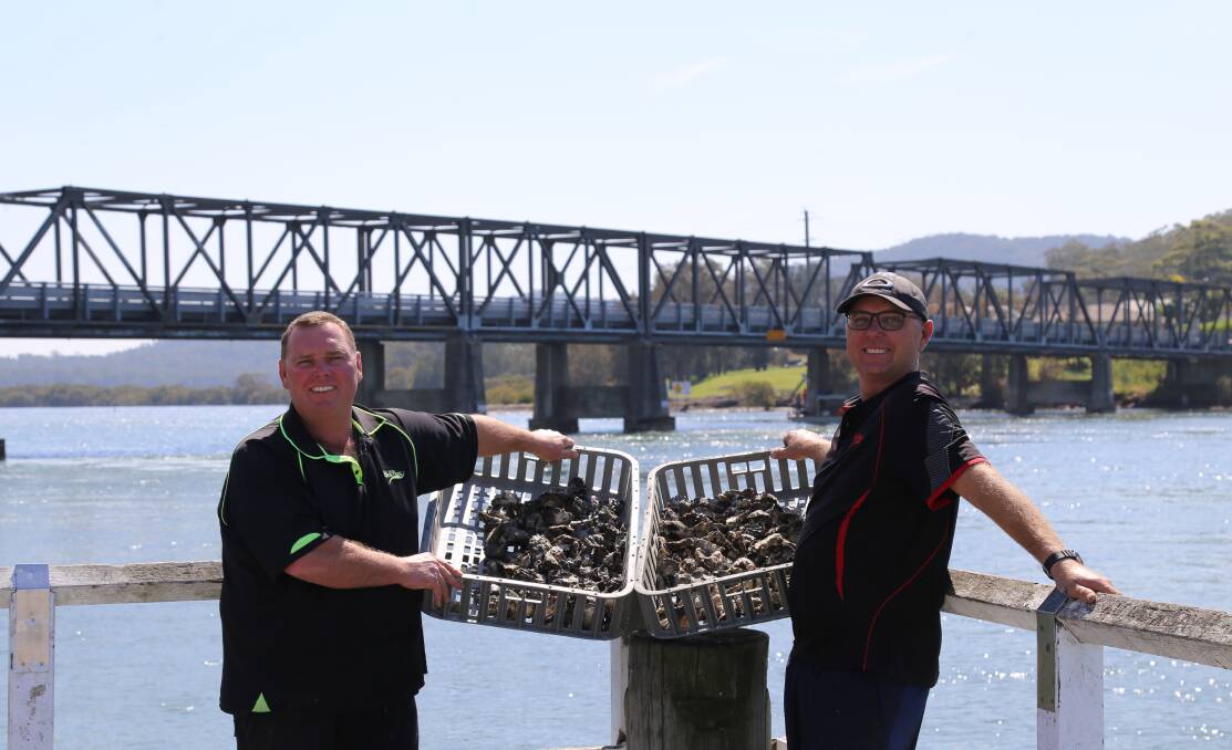 EXCITED: Dean and Stephens Cole from Cole Bros Oysters are gearing up for the 2019 Karuah Oyster and Timber Festival which will be held on October 19. Picture: Ellie-Marie Watts