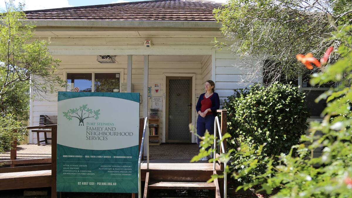 REACH OUT: Port Stephens Family and Neighbourhood Service assistant manager Ann Fletcher and team leader for homelessness at the centre in Jacaranda Avenue, Raymond Terrace. Picture: Ellie-Marie Watts