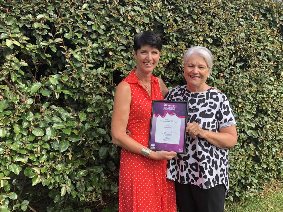 ROLE MODEL: Port Stephens MP Kate Washington with 2019 Port Stephens Woman of the Year Coral Kearins. 