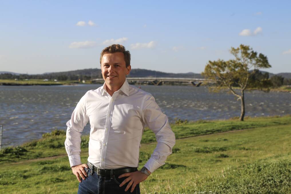 REPRESENTATIVE: The NSW Liberal government's youngest member, Taylor Martin MLC on the banks of the Williams River in Raymond Terrace. Picture: Ellie-Marie Watts