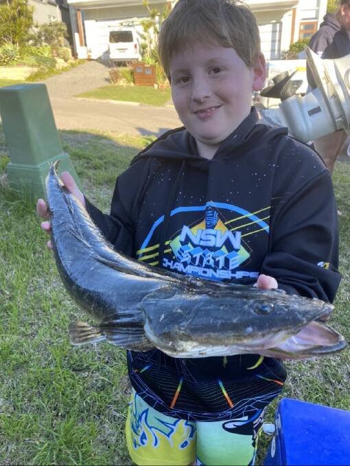 QUALITY: Xavier Pounder, 10, with his cracker flathead.