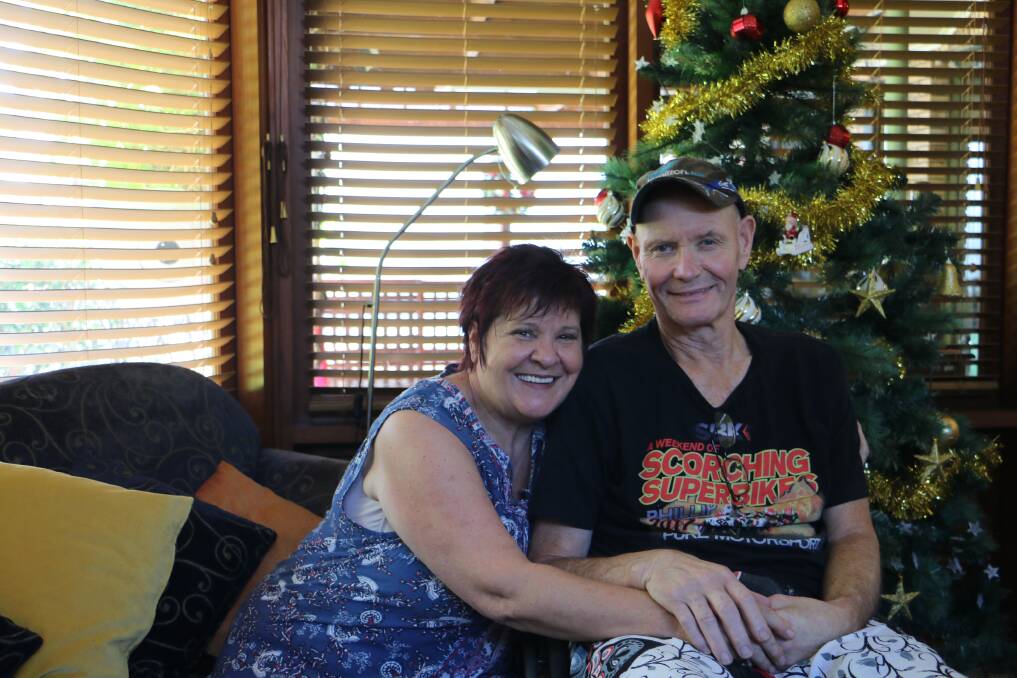 GOING STRONG: Sharon and Kerry Grover at their Lemon Tree Passage home. The Grovers are thanking all who have supported them in the past six months.