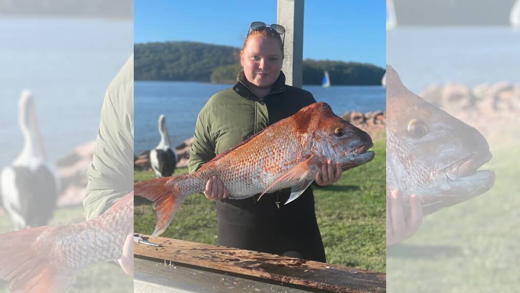 MIGHTY: Local champ Elise Jensen with her first ever snapper.