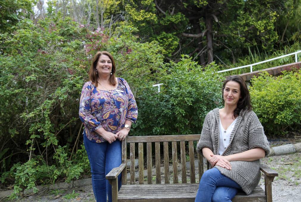 COMMUNITY SUPPORT: Yacaaba Centre manager Petra Offen (seated) with administration officer Virginia Smith at their Donald Street premises. Picture: Ellie-Marie Watts