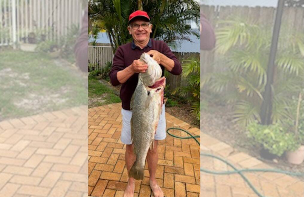 HAUL: Fingal champ Martin Harris with his 15kg mulloway.
