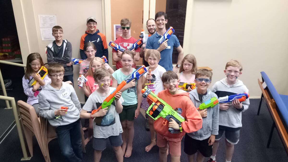 READY: Nelson Bay Baptist Church will host a Nerf battle between children and parents in Nelson Bay on April 5.