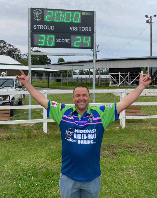 BOOTS HUNG: Simon "Chappo" Chappell played his final rugby league game with Stroud Raiders on Saturday. The Raiders won the local derby with Dungog 30-24.
