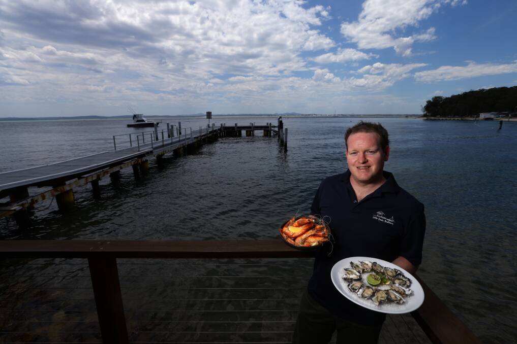 Ben Way at Little Beach Boathouse, Nelson Bay. Little Beach Boathouse is one of the first Port Stephens restaurants to have their food featured on the Crave app.