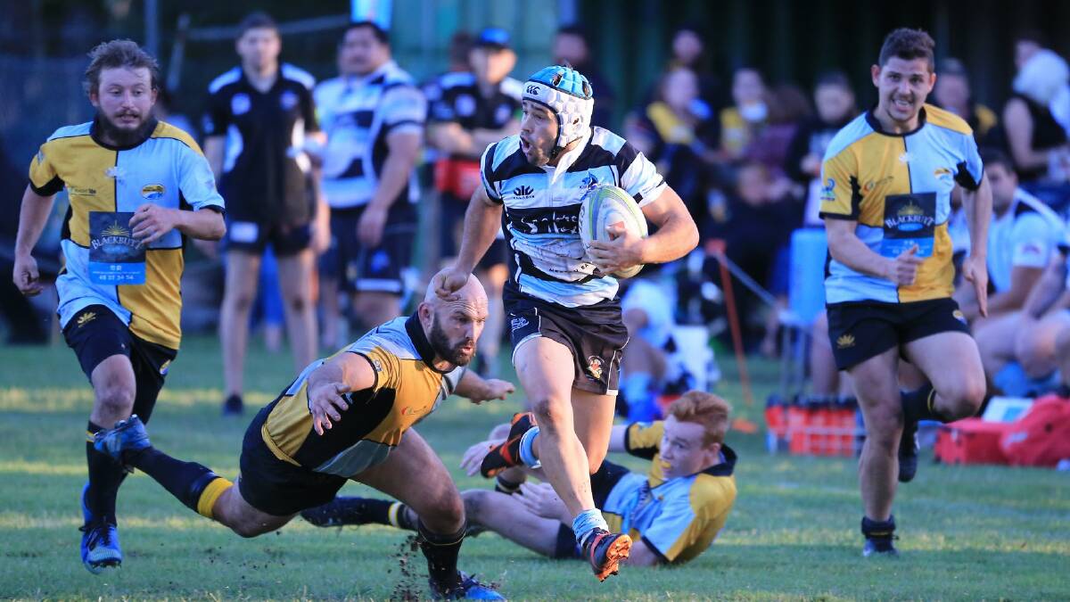 Nelson Bay Rugby Club posted strong wins in both grades against Southern Beaches at Gateshead last Saturday. Image from a Gropers v Southern Beaches game in June. Picture: Facebook/Nelson Bay Rugby Club
