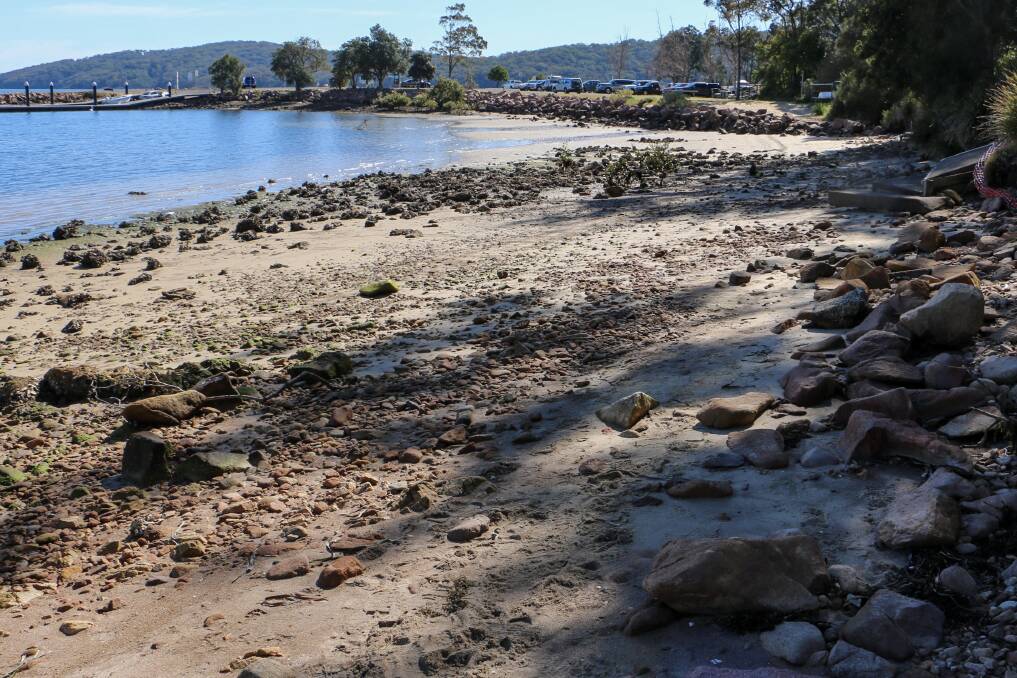 Soldiers Point foreshore at low tide.