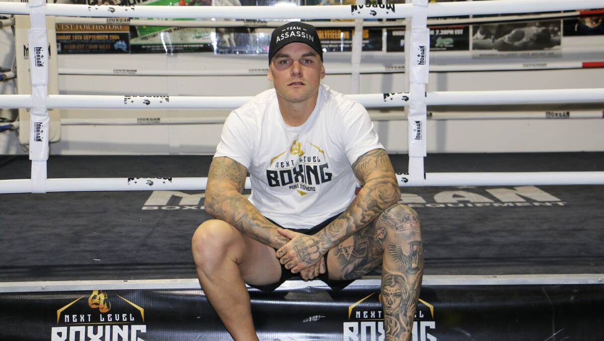 NEW CHALLENGE: Aaron 'The Assassin' Cocco who owns Next Level Boxing will step into the ring on July 10 for his first professional bout at Doyalson RSL.