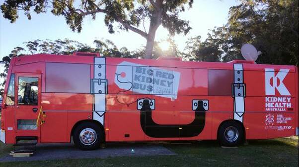 The Big Red Kidney Bus will be in Nelson Bay until June 9.