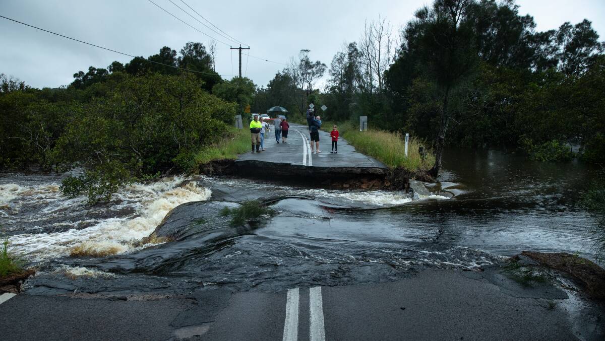 BRIDGE SOLUTION: The section of Foreshore Drive washed away in the March severe weather event. Picture: Marina Neil