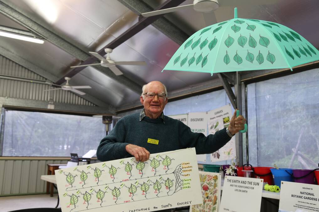 LOTS TO LEARN: Botanist Kevin McDonald is behind a display at Hunter Region Botanic Gardens that aims to teach the public how plants work.