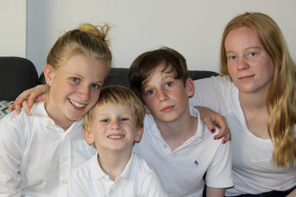 The Neal children in happier times: Annabelle, James, Lukas and Gabbi. Picture: Supplied