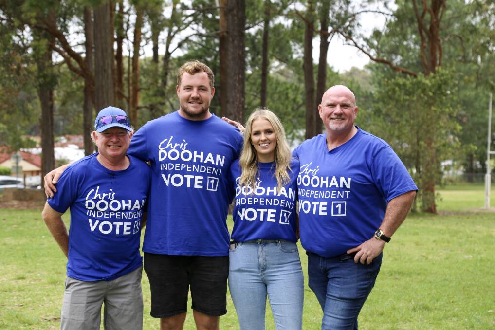 Around the voting booths of the Port Stephens Local Government Election. Pictures: Ellie-Marie Watts and Charlie Elias