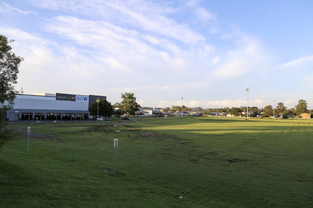 Port Stephens Council owns the sport field behind Raymond Terrace Library (pictured) that in the early- to mid-2000s was slated for another major shopping precinct.