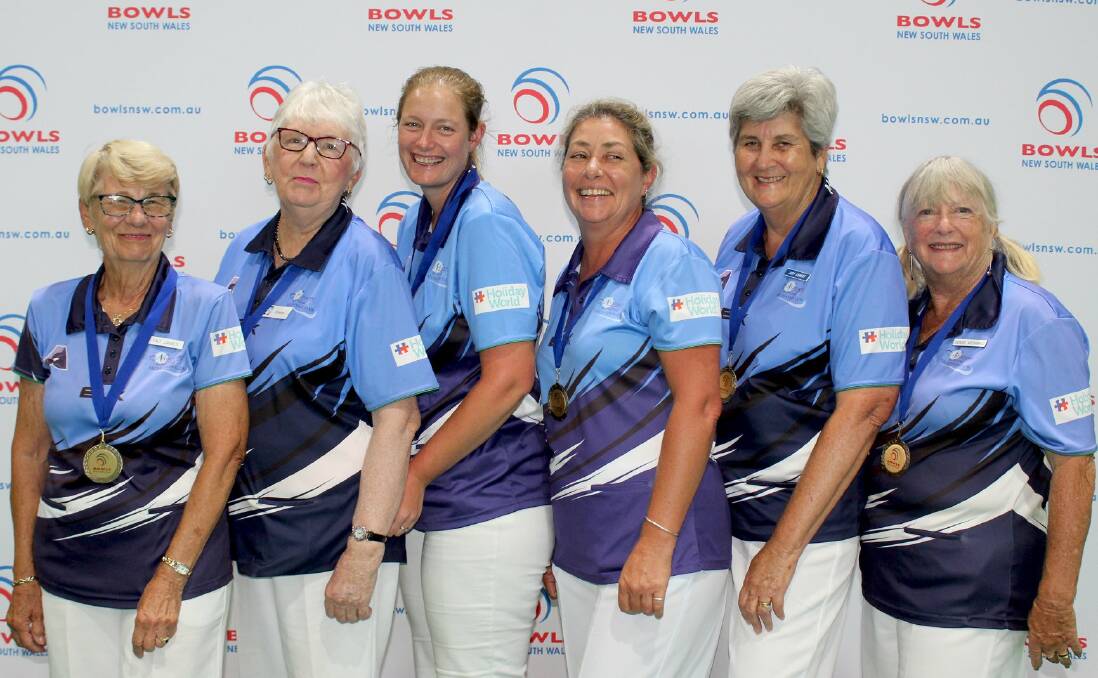 STATE WINNERS: Nelson Bay bowlers, from left, Pat Janes, Elaine Hodge, Angela Signal, Deb Johns, Judy Eggert and Denise Archibald.