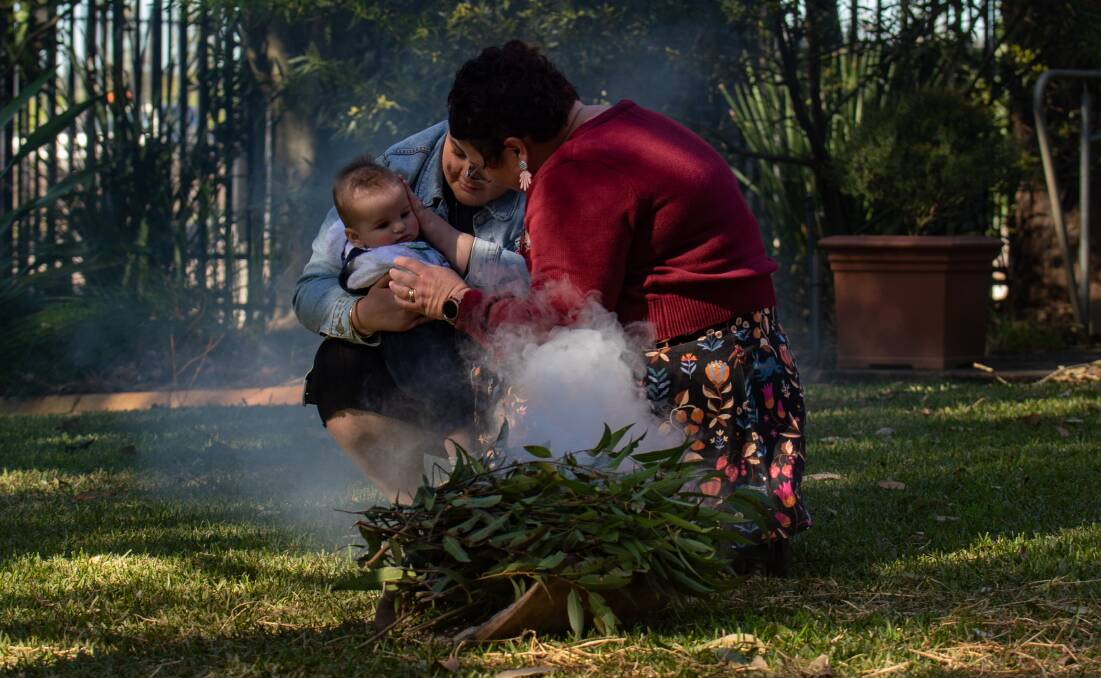 Photos from Awabakal's baby welcoming ceremony at Murrook Culture Centre, Williamtown on Thursday, July 28, 2022. 