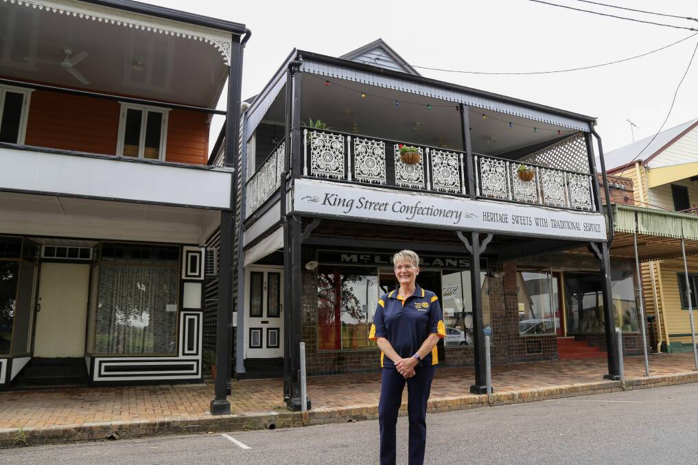 FUN: Raymond Terrace Rotary Club member and Step Back into King Street Heritage Festival organiser Sharon Chambers. Picture: Ellie-Marie Watts