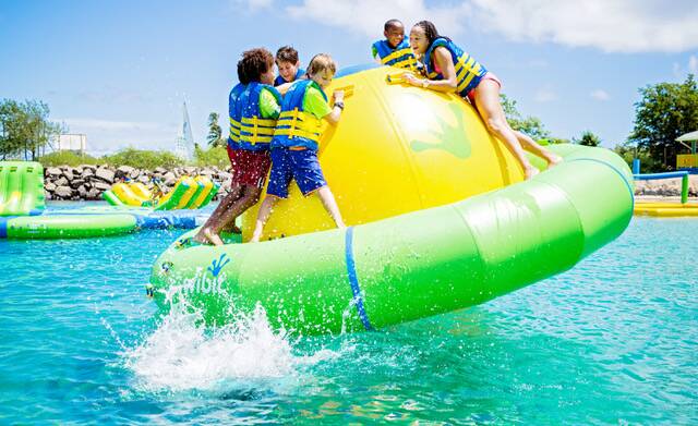 LOOKS FUN: Splash Waterpark will be up and operating in Nelson Bay on Saturday, owner Anthony Kelly said. Picture: Supplied