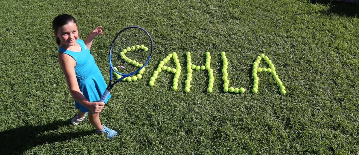 TOP FORM: Salamander Bay resident Sahla McElwaine, 10, has had a top year on the tennis court. This month she will compete in two state championships. Picture: Ellie-Marie Watts