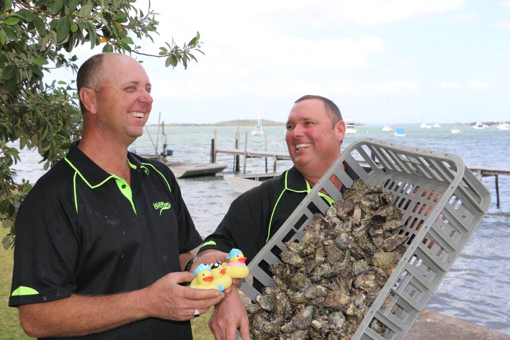 PREPARED: Stephen Cole and Dean Cole in Longworth Park where the Karuah Oyster and Timber Festival will be staged on October 21. Picture: Ellie-Marie Watts