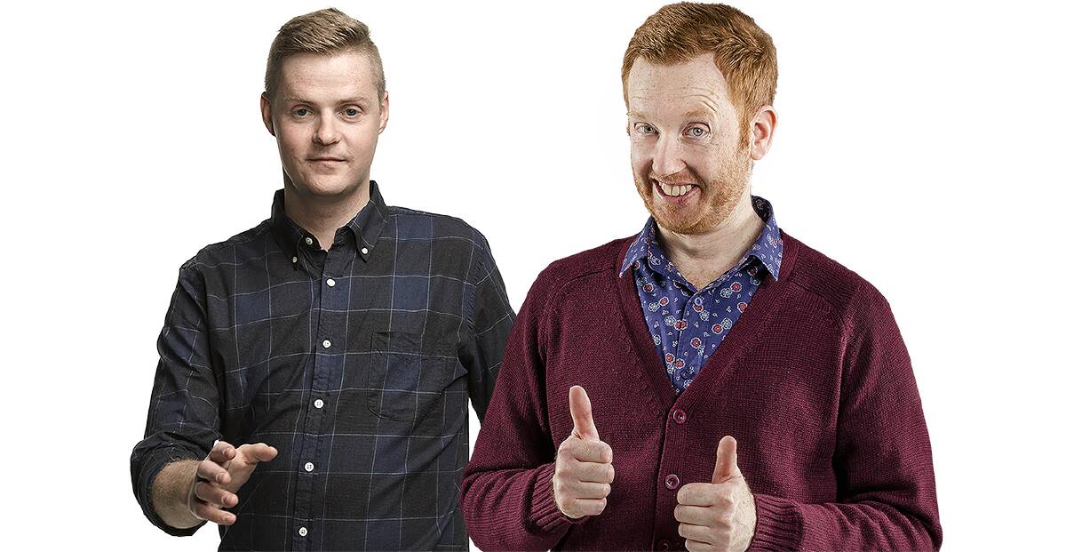 LAUGHS ABOUND: Tom Ballard and Luke McGregor will perform their new comedy stand-up show, called Live, at Wests Nelson Bay Diggers on March 8.