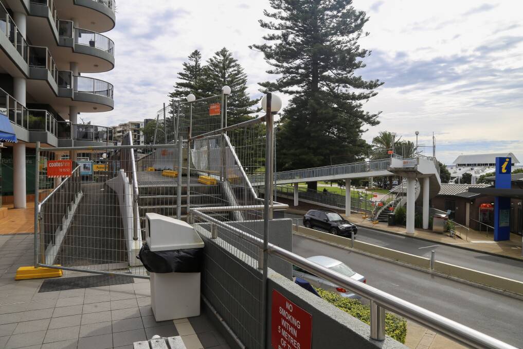 The Victoria Parade footbridge was removed for maintenance in April but does not look set to return due to "excessive" repair costs. Picture by Ellie-Marie Watts.
