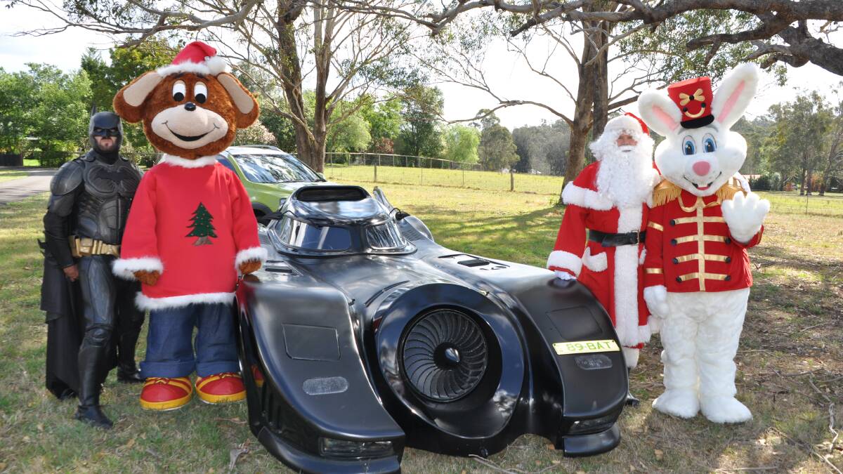 Batman and Santa will arrive in Raymond Terrace on November 12. They will be led by the Irrawang High School Drum Corp and local school and dance groups together with a parade of friends including Bumblebee, Despicable Me 3 characters, Dave, Mel and Gru, as well as MarkeeP, Nutcracker and Rudolph.
